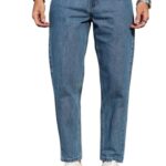 Men's Solid Modern Blumine Regular Jeans(Blue,L)-KTTMENSJEANS279L