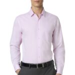 Peter England Men's Regular Fit Shirt (PESFONUP641166_Pink