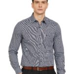 Arrow Men's Checkered Full Sleeve Slim Fit Cutaway Collar Cotton Formal Shirt (ARADOSH1292_Black_39)